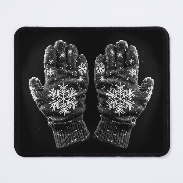 Item preview, Black and White Winter Gloves with Snowflakes – Cozy Christmas Design designed and sold by inkoutninja.