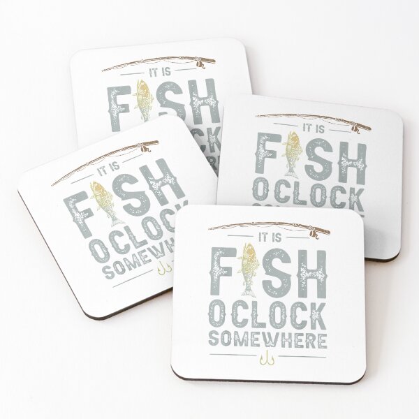 Item preview, It is Fish Oclock Somewhere Funny Fisherman Bass Fish T-Shirt designed and sold by bauchbryan.