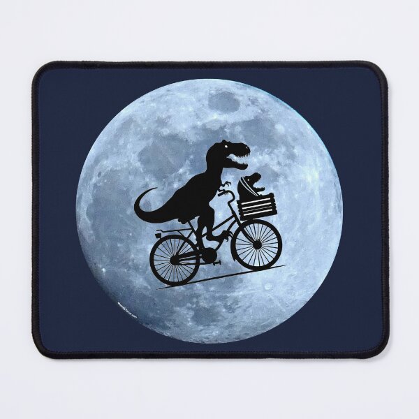 Item preview, E.T. Extra T-Rex | Funny Dinosaur Riding a Bicycle Under the Moon designed and sold by Made by Tamar.