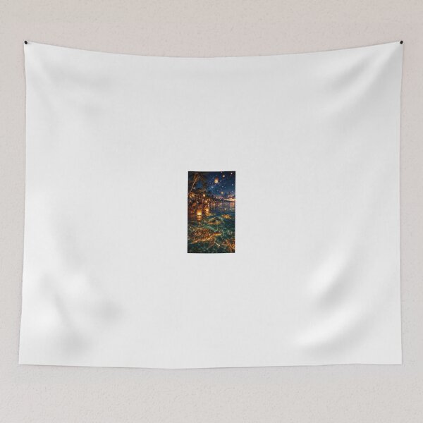 Item preview, Sea Turtle Lantern Festival Tropical Night Art designed and sold by TaiwoDesigns.