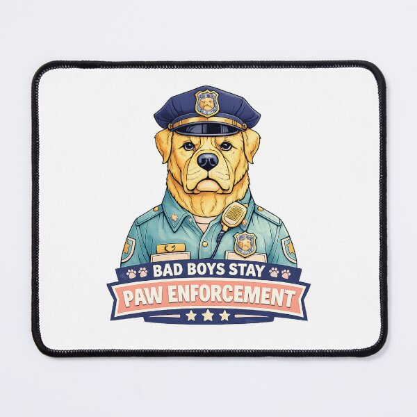Item preview, Paw Enforcement Shirt – Bad Boys Stay Funny Dog Cop designed and sold by SoftSproutstu.