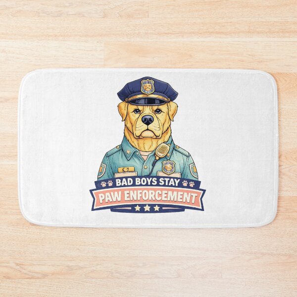 Item preview, Paw Enforcement Shirt – Bad Boys Stay Funny Dog Cop designed and sold by SoftSproutstu.
