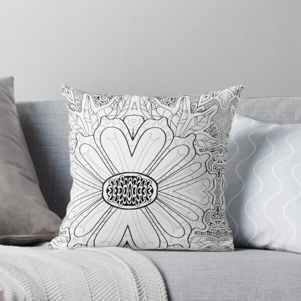 Item preview, Zentangle Rhombuses and flowers pattern designed and sold by StaticAlien.