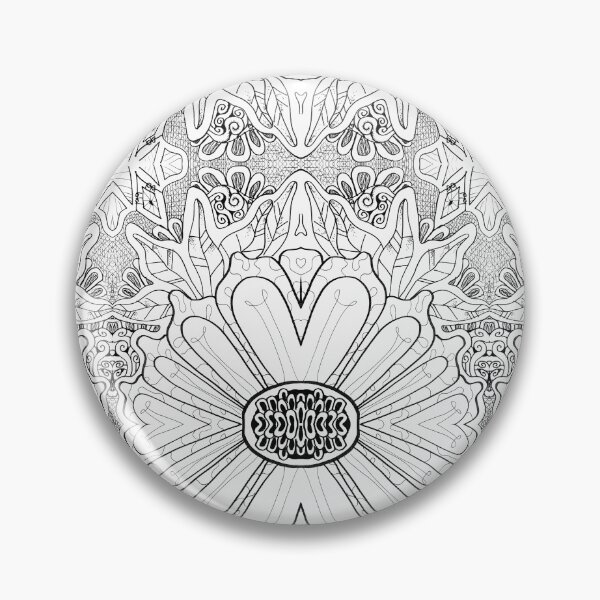 Item preview, Zentangle Rhombuses and flowers pattern designed and sold by Static.Alien.