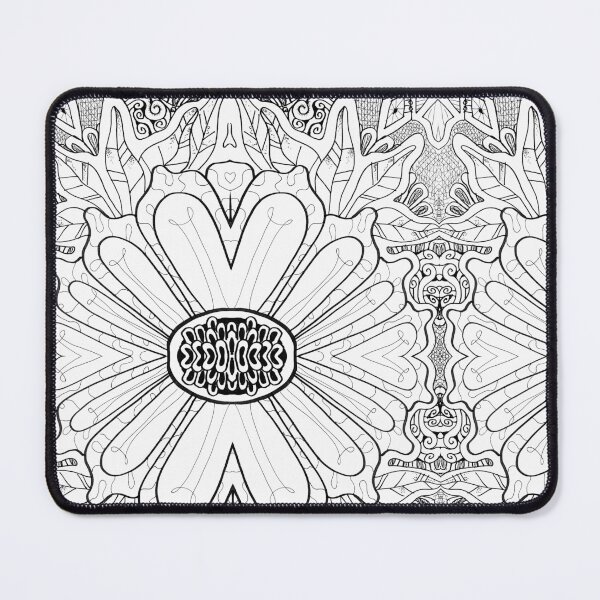 Item preview, Zentangle Rhombuses and flowers pattern designed and sold by Static.Alien.