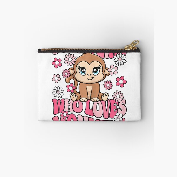 Item preview, Just A Girl Who Loves Monkeys Cute Monkey Lover Girls Kids T-Shirt designed and sold by NFTaletellers.