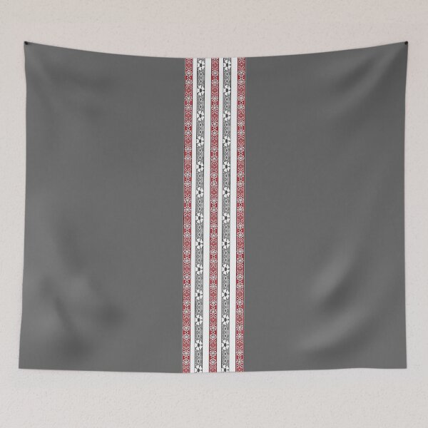 Item preview, Decorative lace stripe ornament on gray background designed and sold by fuzzyfox.