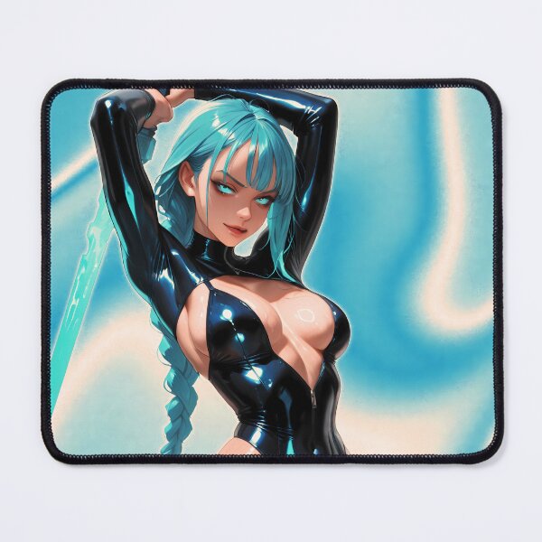 Item preview, Cyan Blade Siren — Glossy Anime Warrior Poster designed and sold by GlossySiren.