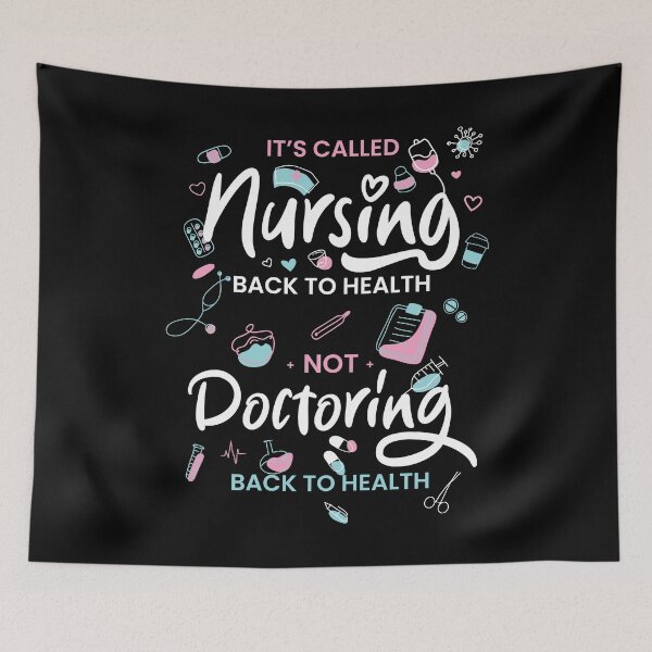 Item preview, Nurse gift: Nursing back to health - Medical doodle design (on dark colors) designed and sold by messy-nessie.