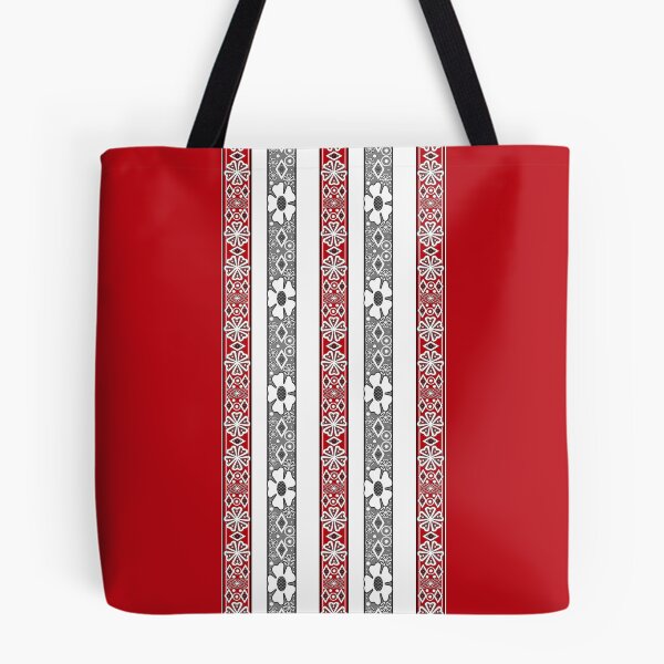 Item preview, Decorative lace stripe ornament on red background designed and sold by fuzzyfox.
