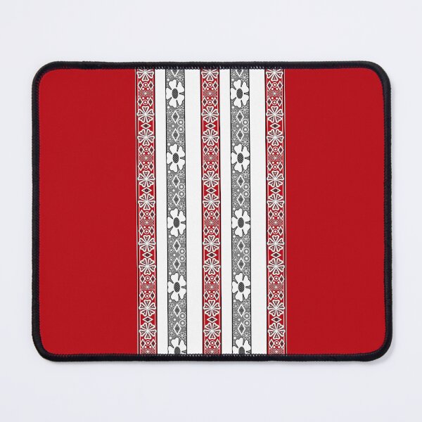 Item preview, Decorative lace stripe ornament on red background designed and sold by fuzzyfox.