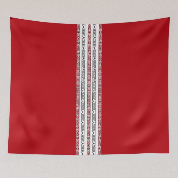 Item preview, Decorative lace stripe ornament on red background designed and sold by fuzzyfox.