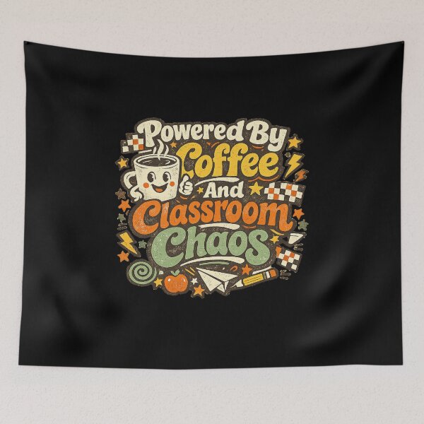 Item preview, Powered By Coffee And Classroom Chaos Mug | Funny Teacher Coffee Cup For Teachers Back To School Gift designed and sold by FestivityFinds.