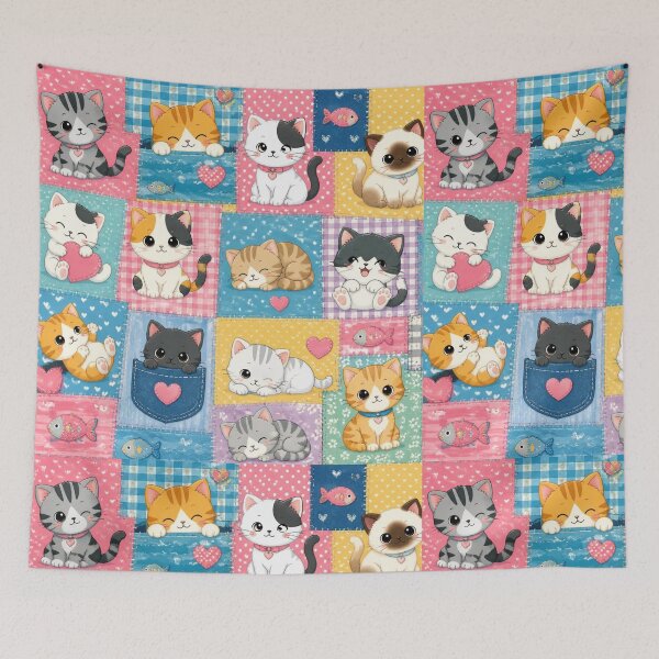 Item preview, cute cat seamless pattern. designed and sold by GUNAPRIYAA.