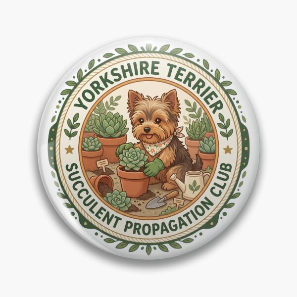 Item preview, Yorkshire Terrier Succulent Propagation Club Clay Pot Terrarium designed and sold by PictoVibe.