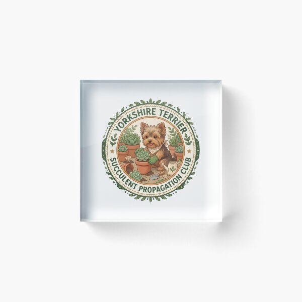 Item preview, Yorkshire Terrier Succulent Propagation Club Clay Pot Terrarium designed and sold by PictoVibe.