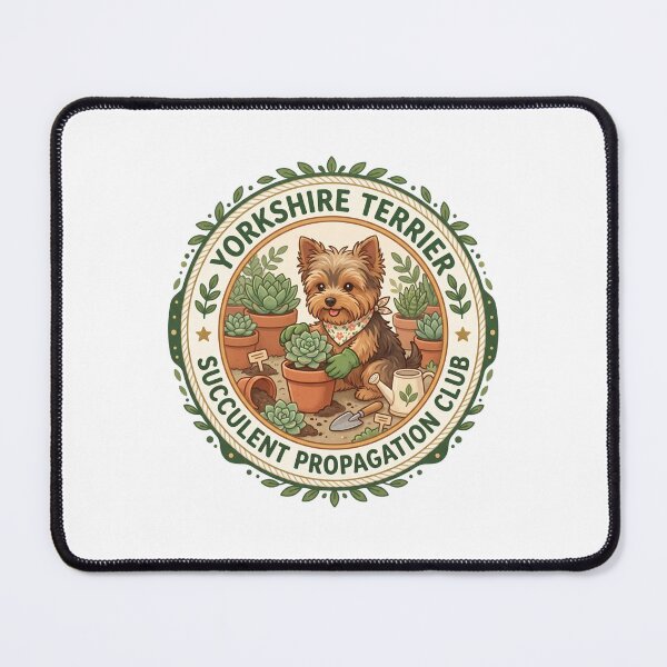 Item preview, Yorkshire Terrier Succulent Propagation Club Clay Pot Terrarium designed and sold by PictoVibe.