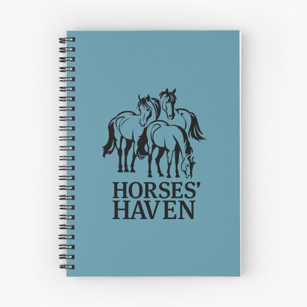 Item preview, Horses Haven Logo (Black & Light Blue) designed and sold by BDBirds.