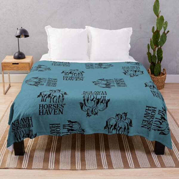Item preview, Horses Haven Logo (Black & Light Blue) designed and sold by BDBirds.