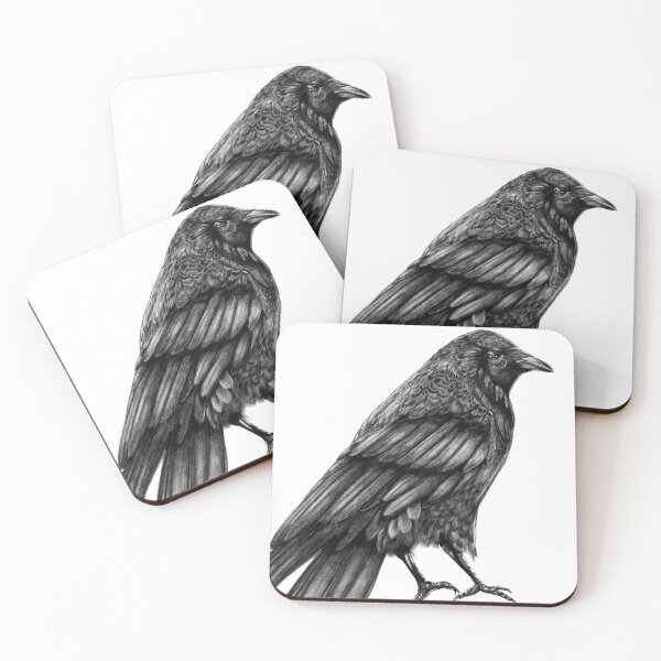 Item preview, Black Bird Raven Sketch designed and sold by Cottage in the Woods.