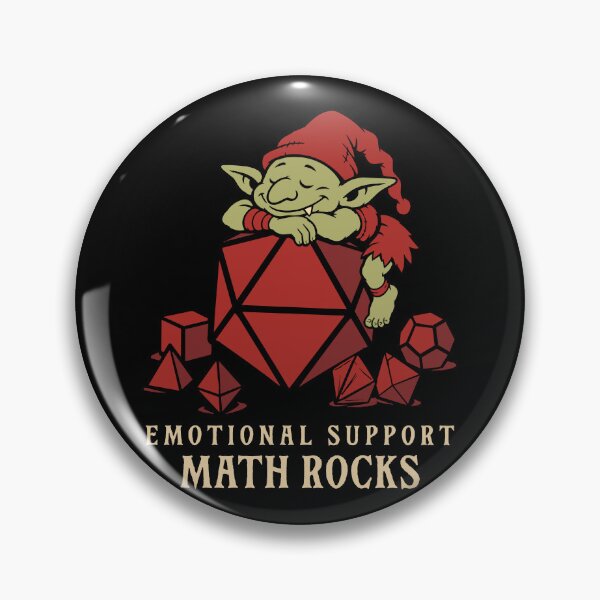 Item preview, Emotional Support Math Rocks Funny Dice Goblin designed and sold by pixeptional.