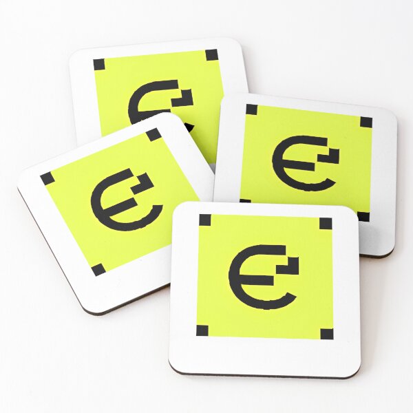 Item preview, Stylized Letter E Monogram On Bright Neon Square designed and sold by DadShop.