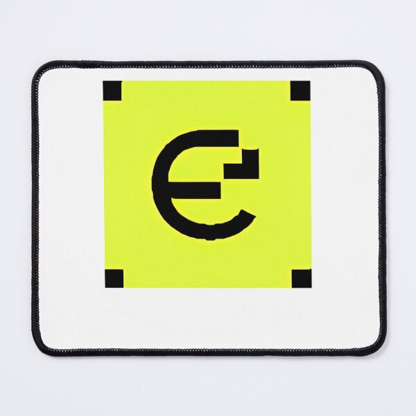 Item preview, Stylized Letter E Monogram On Bright Neon Square designed and sold by DadShop.