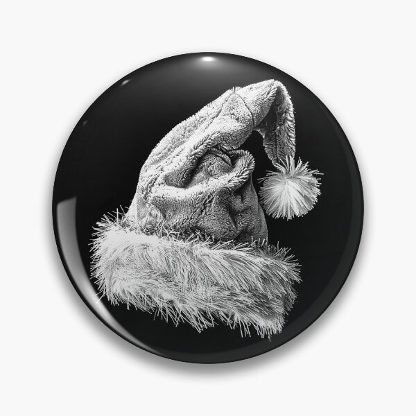 Item preview, Black and White Santa Hat – Cozy Christmas Holiday Design designed and sold by inkoutninja.
