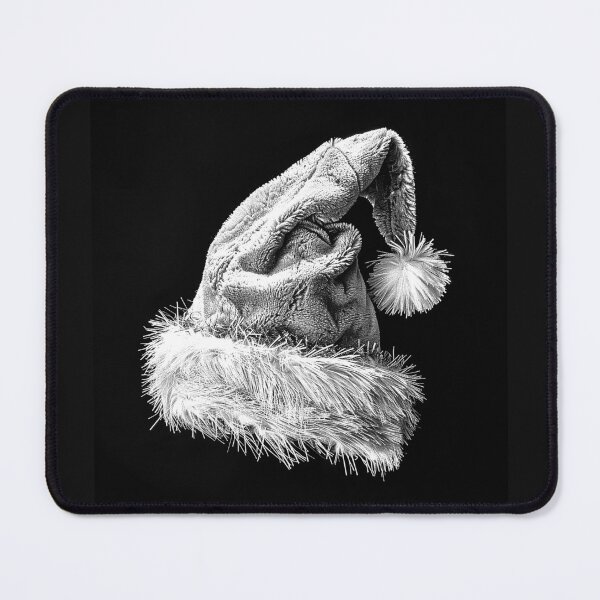 Item preview, Black and White Santa Hat – Cozy Christmas Holiday Design designed and sold by inkoutninja.