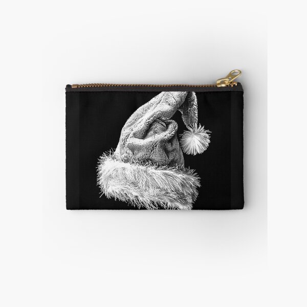Item preview, Black and White Santa Hat – Cozy Christmas Holiday Design designed and sold by inkoutninja.