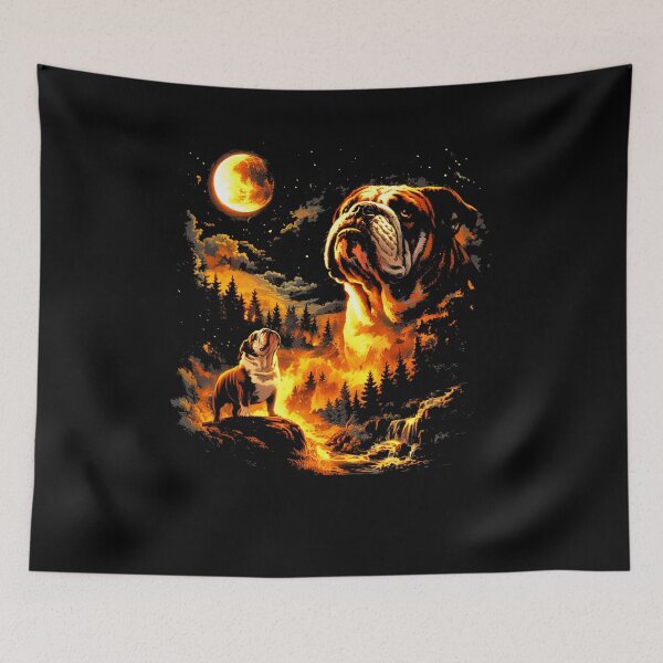 Item preview, Bulldog Howling to The Moon Meme designed and sold by Hedoraxe.