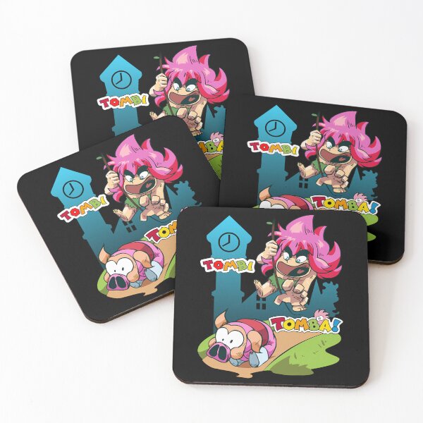 Item preview, Tomba Tombi Pink Hair Chibi Character Swinging designed and sold by Darius Bocos.