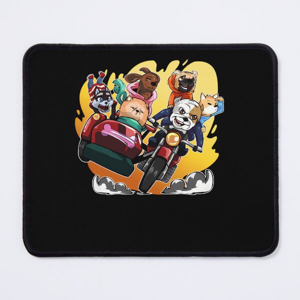 Item preview, Cartoon Dogs Riding Red Motorcycle with Sidecar designed and sold by Darius Bocos.