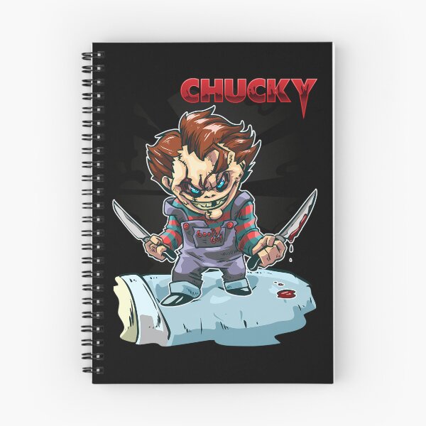 Item preview, Chucky Horror Doll Chibi Character Holding Two Bloody designed and sold by Darius Bocos.