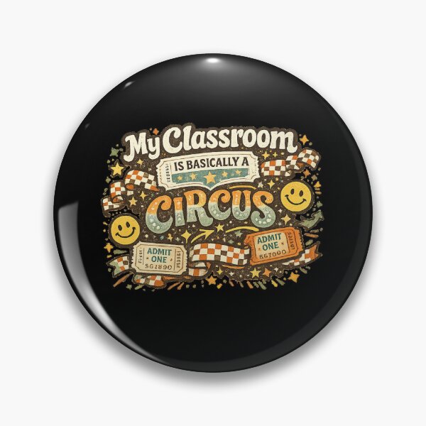 Item preview, My Classroom Is Basically A Circus Sticker – Funny Teacher Sticker, Classroom Decor For Educators, Retro School Gift, Cute Teacher Appreciation Gift designed and sold by FestivityFinds.