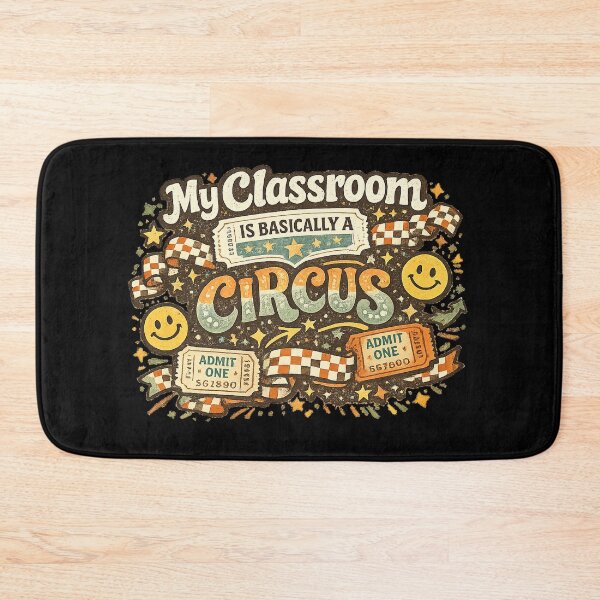 Item preview, My Classroom Is Basically A Circus Sticker – Funny Teacher Sticker, Classroom Decor For Educators, Retro School Gift, Cute Teacher Appreciation Gift designed and sold by FestivityFinds.