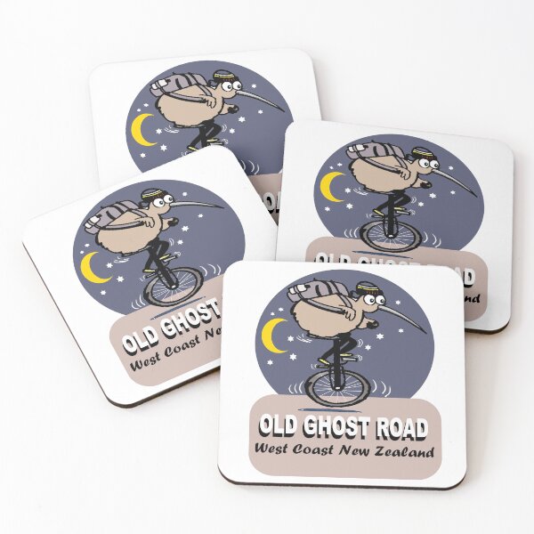 Item preview, Old Ghost Road Kiwi Cyclist Cartoon designed and sold by Al Benge - NZ & Australian Art.
