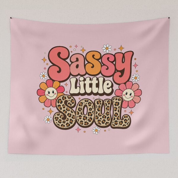 Item preview, Sassy Little Soul, Leopard Print Retro Floral Design designed and sold by graphic-genie.