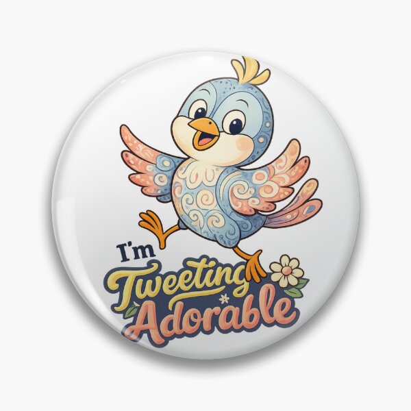 Item preview, Cute Bird Sticker – I'm Tweeting Adorable Kawaii Art designed and sold by SoftSproutstu.