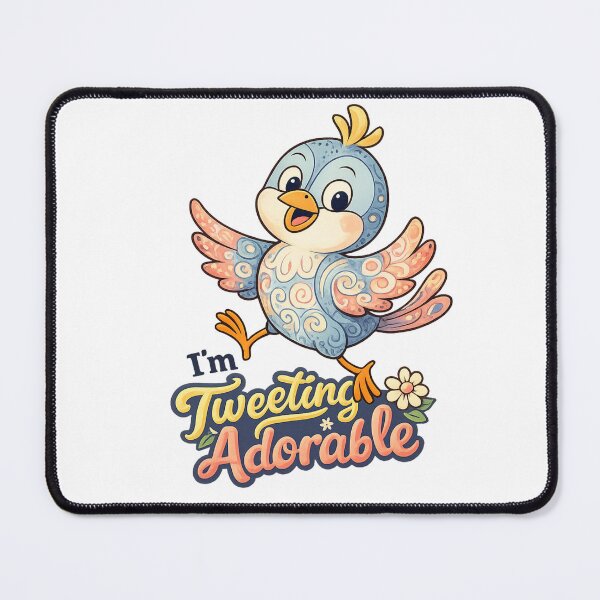 Item preview, Cute Bird Sticker – I'm Tweeting Adorable Kawaii Art designed and sold by SoftSproutstu.