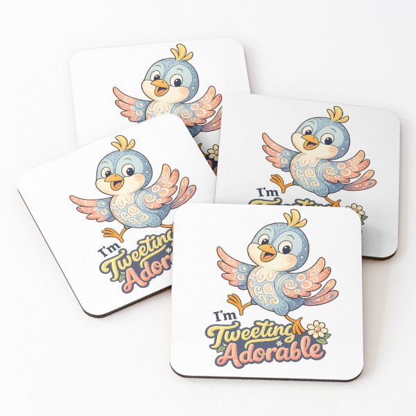 Item preview, Cute Bird Sticker – I'm Tweeting Adorable Kawaii Art designed and sold by SoftSproutstu.