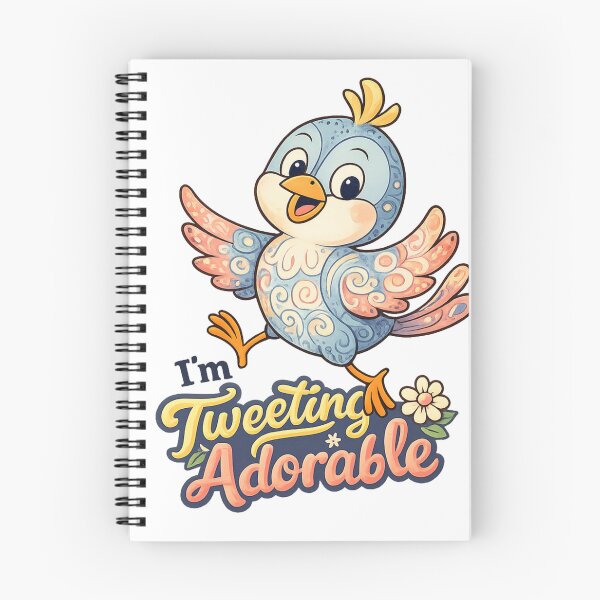 Item preview, Cute Bird Sticker – I'm Tweeting Adorable Kawaii Art designed and sold by SoftSproutstu.