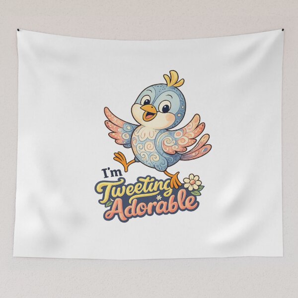 Item preview, Cute Bird Sticker – I'm Tweeting Adorable Kawaii Art designed and sold by SoftSproutstu.