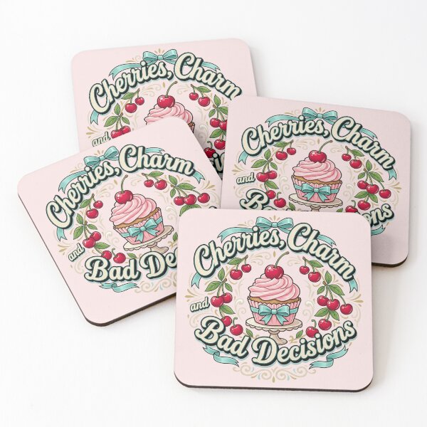 Item preview, Cherries, Charm and Bad Decisions designed and sold by Tantessa.