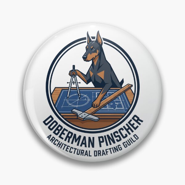 Item preview, Doberman Pinscher Architectural Drafting Guild Blueprint Ruler designed and sold by PictoVibe.