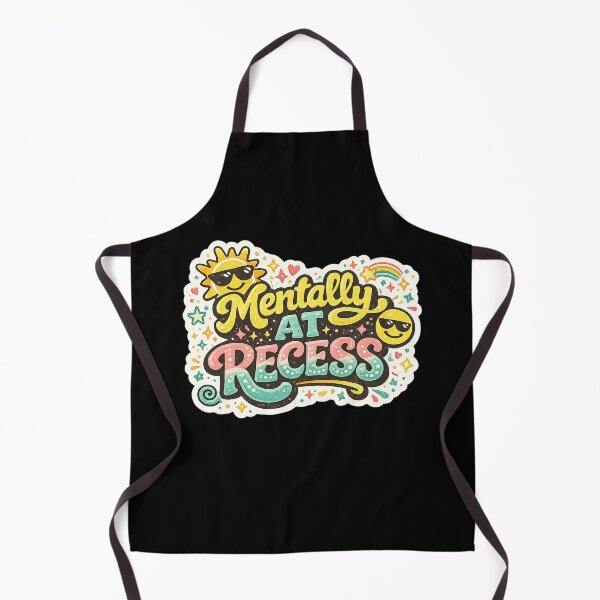 Item preview, Mentally At Recess Sticker | Funny Mental Health Quote Vinyl Decal | Retro Cute Rainbow Sun Cartoon Design designed and sold by FestivityFinds.
