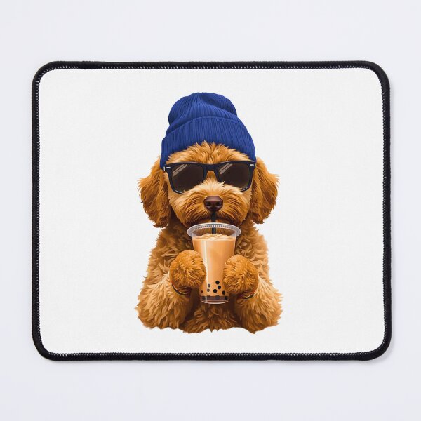 Item preview, Hipster Goldendoodle Drinking Boba Tea | Cute Dog Lover Bubble Tea Design designed and sold by Fredster1966.