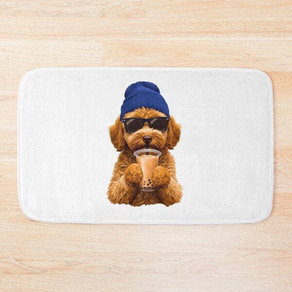 Item preview, Hipster Goldendoodle Drinking Boba Tea | Cute Dog Lover Bubble Tea Design designed and sold by Fredster1966.