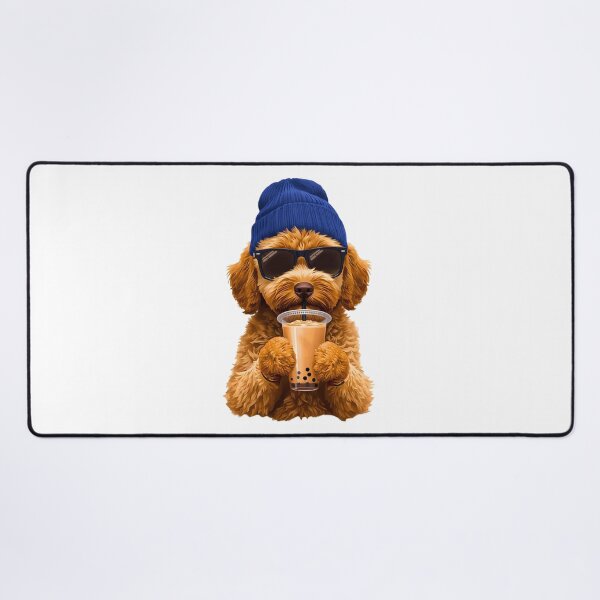 Item preview, Hipster Goldendoodle Drinking Boba Tea | Cute Dog Lover Bubble Tea Design designed and sold by Fredster1966.