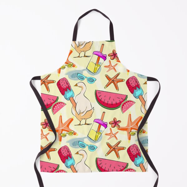 Item preview, Sunny Summer Duck and Watermelon Seamless Pattern on Pale Yellow designed and sold by zanaxxer.